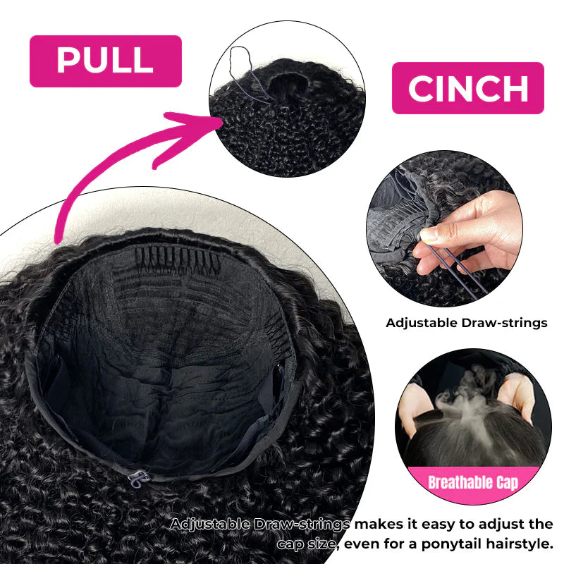 Coily Curly Half Wig - Wear & Go Flip-Over