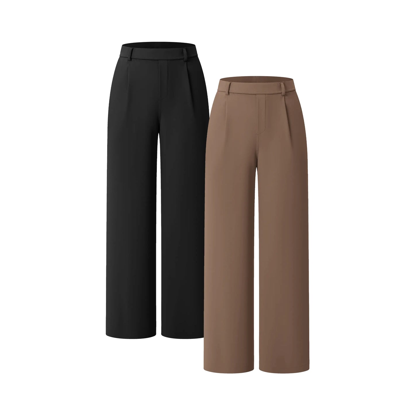 High Waisted Pocket Straight Leg Work Pants
