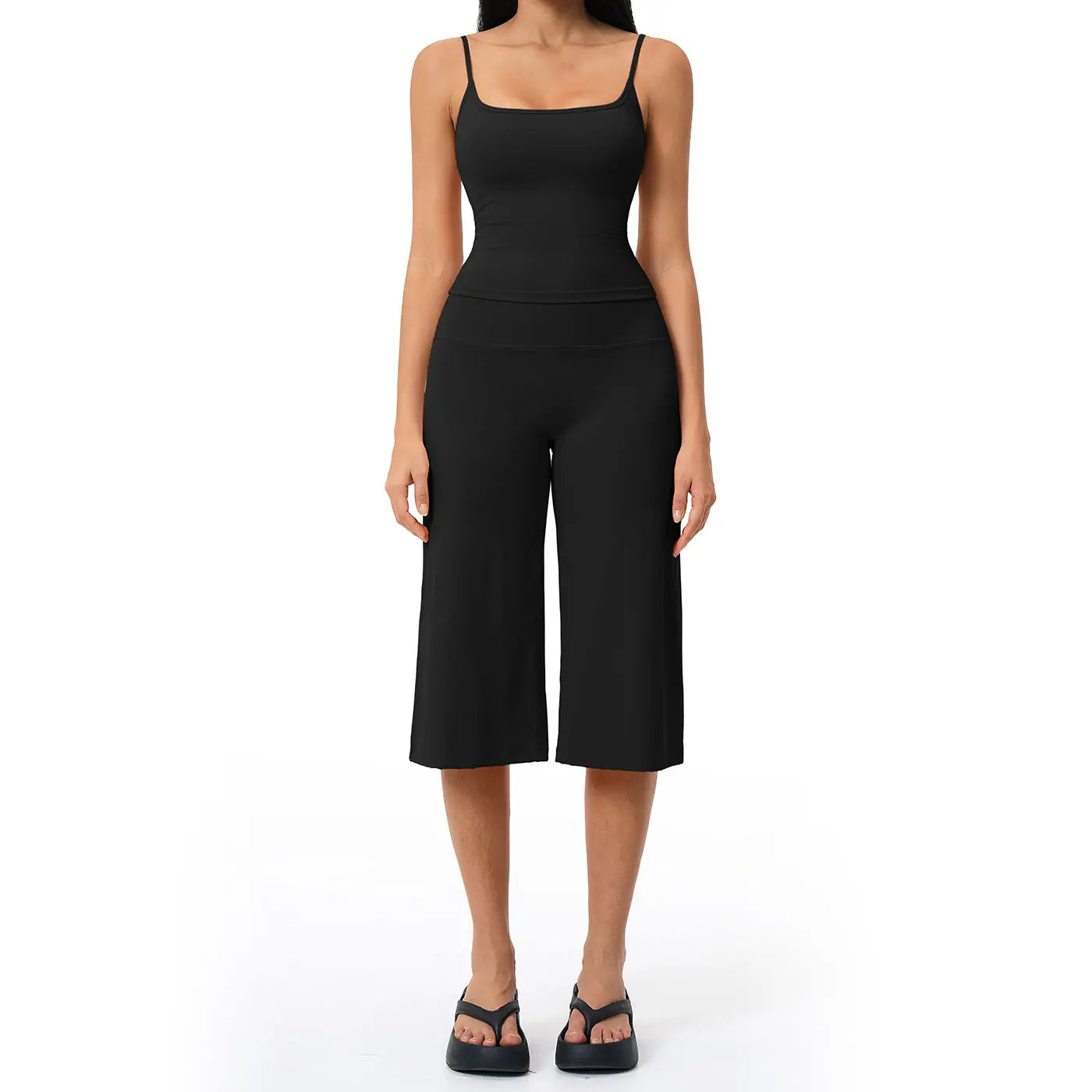 Gym Outfits for Women, 2 Piece Brushed Quick-Dry Yoga Set with Strappy Back Tank Top & High-Waisted Shorts, Fashion Apparel,travel essentials,camping essentials, Trending, Women's Clothes