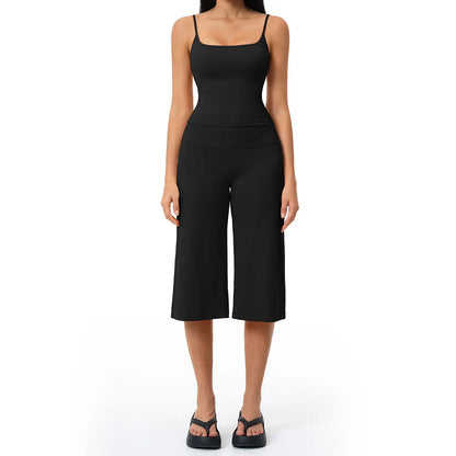 Gym Outfits for Women, 2 Piece Brushed Quick-Dry Yoga Set with Strappy Back Tank Top & High-Waisted Shorts, Fashion Apparel,travel essentials,camping essentials, Trending, Women's Clothes